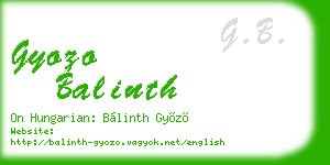 gyozo balinth business card